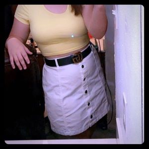 White button down skirt